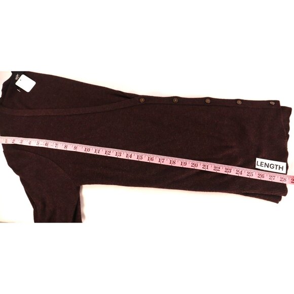 Cardigan Sweater by Mossimo Long Sleeve V-Neck Button-Up/ Brown Wool Size L/G - Picture 7 of 10